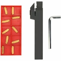 LTS FAFA Porte-outil De Tour à Métaux Ensemble De Porte-outils De Tour Avec Inserts En Carbure 1616-2 100mm Porte-outil De Tour CNC + 10 Inserts + Clé -Tours et accessoires Soldes 68056317 4
