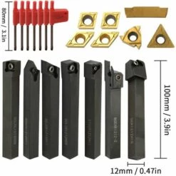7pcs 12mm 7pcs Porte-outils Multifonctionnel 21pcs Porte-lame En Carbure HANBING -Tours et accessoires Soldes 68322314 4