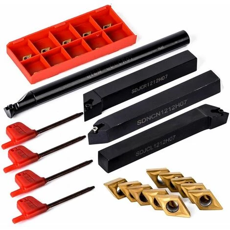4 Ensembles D'outils De Tournage CNC + 10 Inserts En Carbure HANBING 4 4 Ensembles D'outils De Tournage CNC + 10 Inserts En Carbure HANBING – Image 4
