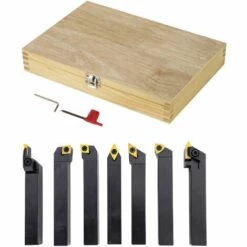 DEMA Outils Au Carbure Pour Tour à Métaux 7 Pièces 16 X 16 Mm