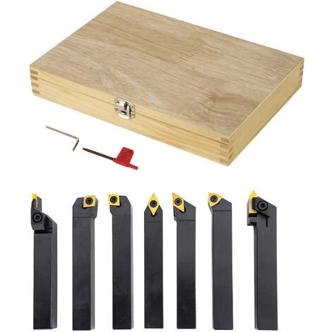 DEMA Outils Au Carbure Pour Tour à Métaux 7 Pièces 16 X 16 Mm 1 DEMA Outils Au Carbure Pour Tour à Métaux 7 Pièces 16 X 16 Mm